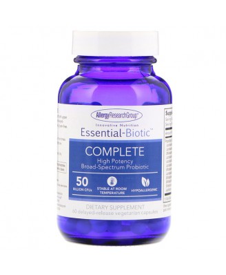 Essential-Biotic Complete 50 Billion CFU's 60 Delayed-Release Vegetarian Capsules - Allergy Research Group