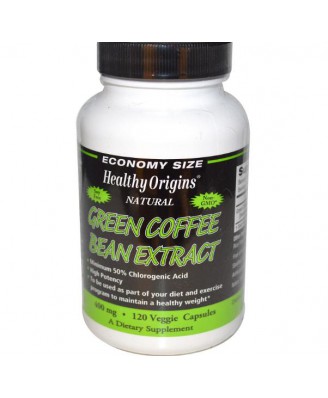 Green Coffee Bean Extract 400 mg (120 Veg Capsules) - Healthy Origins