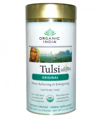 Organic India, Tulsi Tea, Loose Leaf Blend, Original, Caffeine-Free, 3.5 oz (100 g)