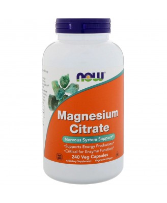 Magnesium Citrate (240 Vegetarian Capsules) - Now Foods