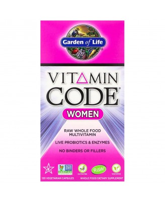 Vitamin Code - Women- Raw Whole Food Multivitamin (120 Vegetarian Capsules) - Garden of Life