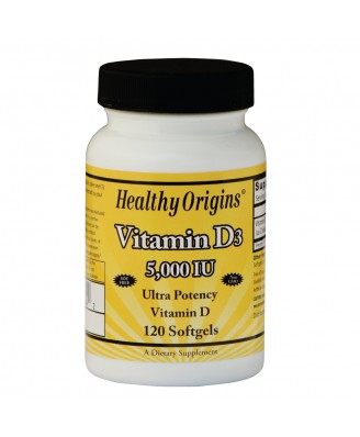 Vitamine D3 5000 IE (120 Softgels) - Healthy Origins