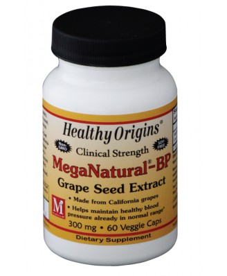 MegaNatural-BP Grape Seed Extract 300 mg (60 Veggie Caps ) - Healthy Origins