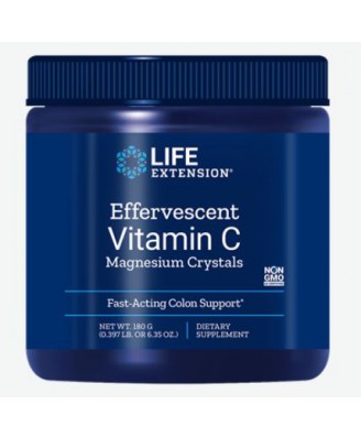 Bruisende vitamine c - magnesium kristallen 180g - Life Extension