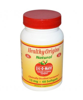Lyc-O-Mato Tomato Lycopene Complex 15 mg (60 Softgels) - Healthy Origins