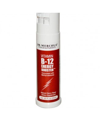 Dr. Mercola, vitamina B-12 Energy Booster, sapore di ciliegio naturale,.85 fl oz (25 ml)
