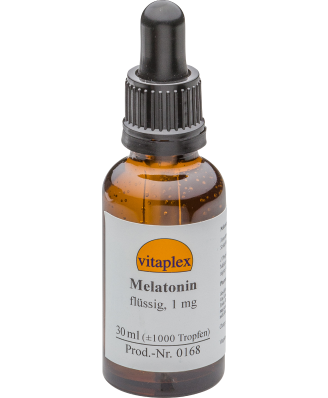 Melatonin liquid, 1 mg per drop (30 ml with 1000 drops) - Vitaplex