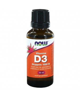Vitamine D-3 druppels 1000 IE (30 ml) - Now Foods