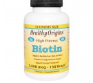 Healthy Origins, Biotin, High Potency, 5000 mcg, 150 Vcaps
