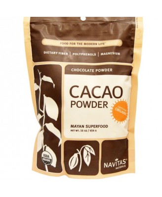 Cacao Bonen, Poeder, Rauw & Biologisch (454 gram) - Navitas Naturals