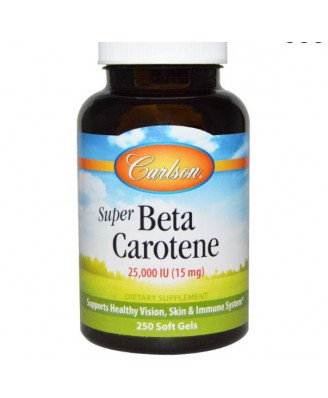 Super Beta Carotene 25.000 IU (15 mg) (250 Softgels) - Carlson Labs