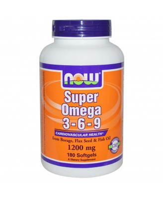Super Omega 3 - 6 - 9, 1200 mg (180 Softgels) - Now Foods