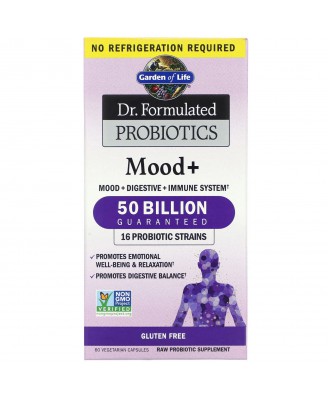 Dr. Formulated Probiotics Mood+ (60 Vegetarian Capsules) - Garden of Life