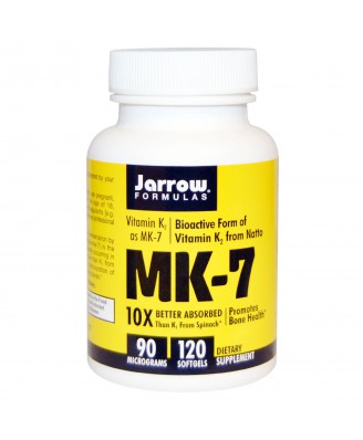 Jarrow Formulas, MK-7, Vitamin K2 as MK-7, 90 mcg, 120 Softgels