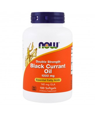 Black Currant Oil Double Strength 1000 mg (100 softgels) - Now Foods