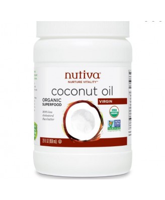 Nutiva, olio Extra Vergine biologico di cocco, 29 fl oz (858 ml)
