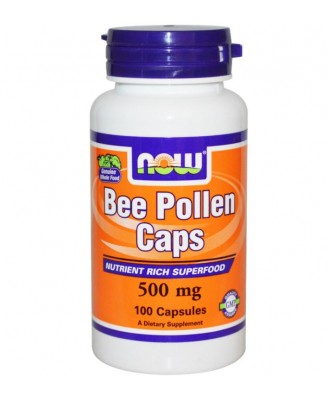 Now Foods, Bee Pollen Caps, 500 mg, 100 Capsules