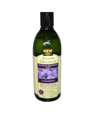 Avalon Organics, Bath & Shower Gel, Lavender, 12 fl oz (355 ml)