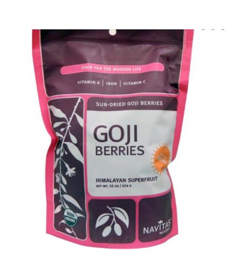 Navitas Naturals, bacche di Goji, essiccati al sole, 16 oz (454 g)